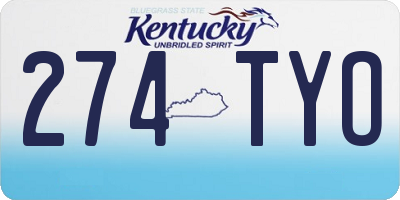 KY license plate 274TYO