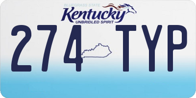 KY license plate 274TYP