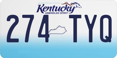 KY license plate 274TYQ