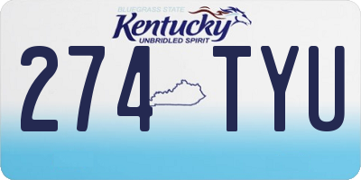 KY license plate 274TYU