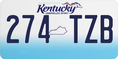 KY license plate 274TZB