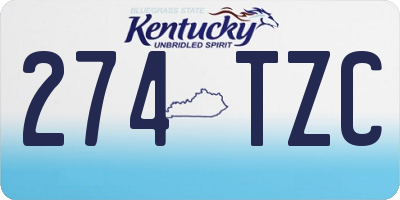 KY license plate 274TZC