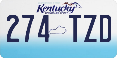 KY license plate 274TZD
