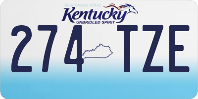 KY license plate 274TZE