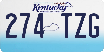 KY license plate 274TZG