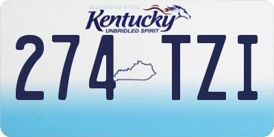 KY license plate 274TZI