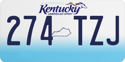 KY license plate 274TZJ