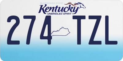 KY license plate 274TZL