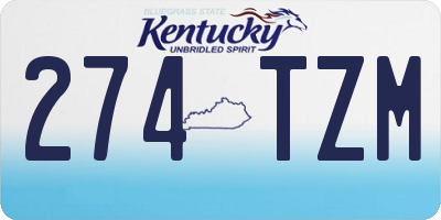 KY license plate 274TZM