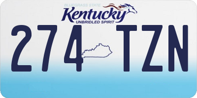 KY license plate 274TZN