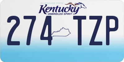 KY license plate 274TZP