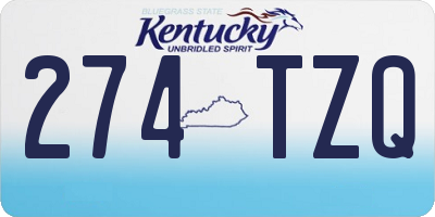 KY license plate 274TZQ