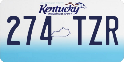 KY license plate 274TZR