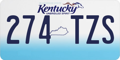 KY license plate 274TZS