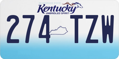 KY license plate 274TZW