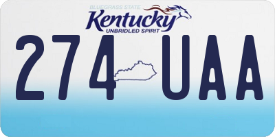 KY license plate 274UAA
