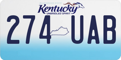 KY license plate 274UAB