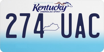 KY license plate 274UAC