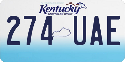KY license plate 274UAE