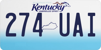 KY license plate 274UAI