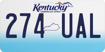 KY license plate 274UAL