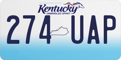 KY license plate 274UAP