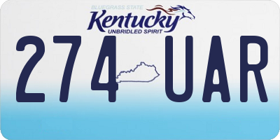 KY license plate 274UAR