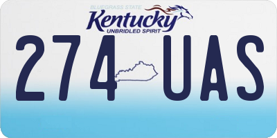 KY license plate 274UAS