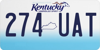 KY license plate 274UAT