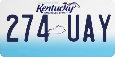 KY license plate 274UAY