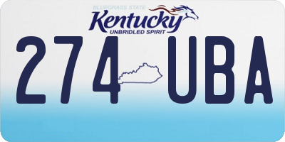 KY license plate 274UBA