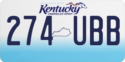KY license plate 274UBB