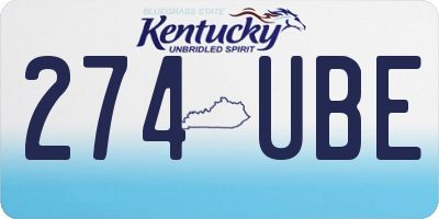KY license plate 274UBE