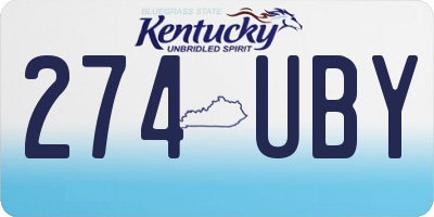 KY license plate 274UBY