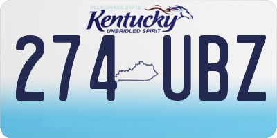 KY license plate 274UBZ