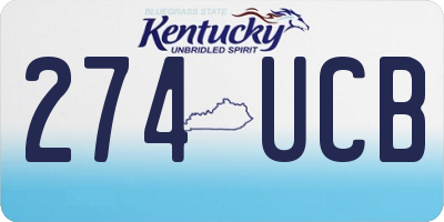 KY license plate 274UCB