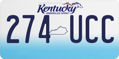 KY license plate 274UCC