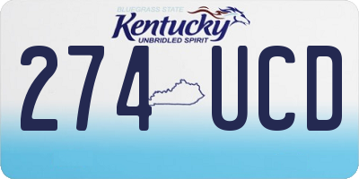 KY license plate 274UCD