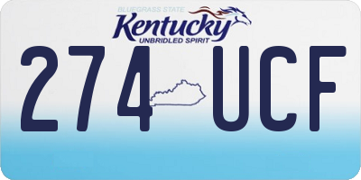 KY license plate 274UCF