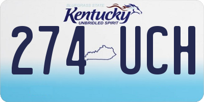 KY license plate 274UCH