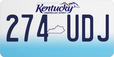 KY license plate 274UDJ