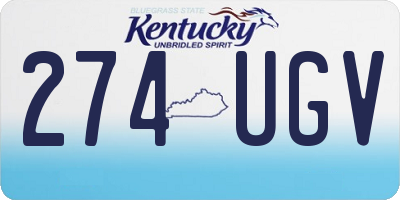 KY license plate 274UGV