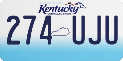 KY license plate 274UJU