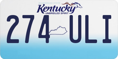 KY license plate 274ULI
