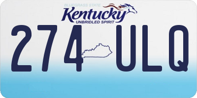 KY license plate 274ULQ