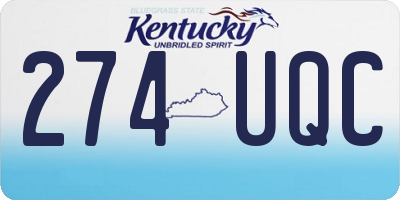 KY license plate 274UQC