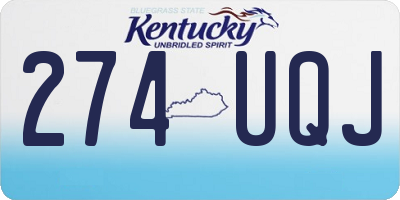 KY license plate 274UQJ