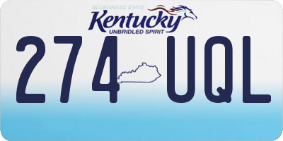 KY license plate 274UQL