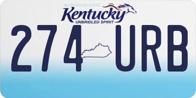 KY license plate 274URB