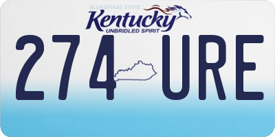 KY license plate 274URE